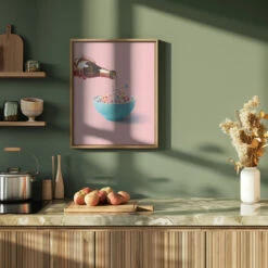 Good Morning - Stretched Canvas, Poster Or Fine Art Print(Good Morning Stretched Canvas Poster Or Fine Art Print) -Heart Wall Art Store pictufy green kitchen ratio 4x5 2749333