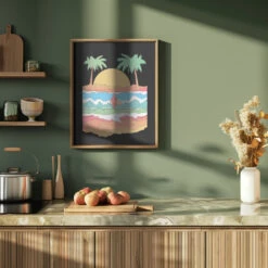 Let The Waves Set You Free - Stretched Canvas, Poster Or Fine Art Print(Let The Waves Set You Free Stretched Canvas Poster Or Fine Art Print) -Heart Wall Art Store pictufy green kitchen ratio 4x5 2827196