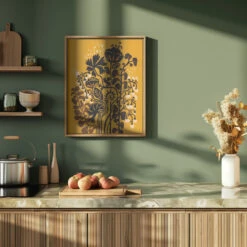 Stockholm Garden Autumn Day - Stretched Canvas, Poster Or Fine Art Print(Stockholm Garden Autumn Day Stretched Canvas Poster Or Fine Art Print) -Heart Wall Art Store pictufy green kitchen ratio 4x5 2858424