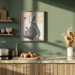 Midcentury Ikebana Light - Stretched Canvas, Poster Or Fine Art Print(Midcentury Ikebana Light Stretched Canvas Poster Or Fine Art Print) 20 Midcentury Ikebana Light - Stretched Canvas, Poster Or Fine Art Print(Midcentury Ikebana Light Stretched Canvas Poster Or Fine Art Print) -Heart Wall Art Store pictufy green kitchen ratio 4x5 2859519