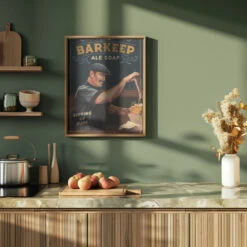 Barkeep Soap Poster 20x30 - Stretched Canvas, Poster Or Fine Art Print(Barkeep Soap Poster 20x30 Stretched Canvas Poster Or Fine Art Print) -Heart Wall Art Store pictufy green kitchen ratio 4x5 2884924