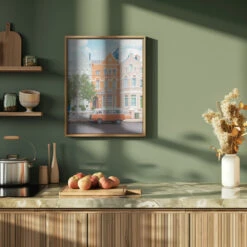 Notting Hill Vibes - Stretched Canvas, Poster Or Fine Art Print(Notting Hill Vibes Stretched Canvas Poster Or Fine Art Print) -Heart Wall Art Store pictufy green kitchen ratio 4x5 2893339