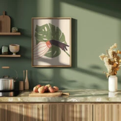 Green Canvas, Red Accent - Stretched Canvas, Poster Or Fine Art Print(Green Canvas Red Accent Stretched Canvas Poster Or Fine Art Print) 20 Green Canvas, Red Accent - Stretched Canvas, Poster Or Fine Art Print(Green Canvas Red Accent Stretched Canvas Poster Or Fine Art Print) -Heart Wall Art Store pictufy green kitchen ratio 4x5 2937045