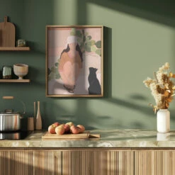 Quiet Afternoon - Stretched Canvas, Poster Or Fine Art Print(Quiet Afternoon Stretched Canvas Poster Or Fine Art Print) -Heart Wall Art Store pictufy green kitchen ratio 4x5 2955442