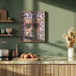 Leopard Print Leopard Pink - Stretched Canvas, Poster Or Fine Art Print(Leopard Print Leopard Pink Stretched Canvas Poster Or Fine Art Print) -Heart Wall Art Store pictufy green kitchen ratio 4x5 2955627