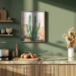 Painted Desert Blooms - Stretched Canvas, Poster Or Fine Art Print(Painted Desert Blooms Stretched Canvas Poster Or Fine Art Print) -Heart Wall Art Store pictufy green kitchen ratio 4x5 2981670