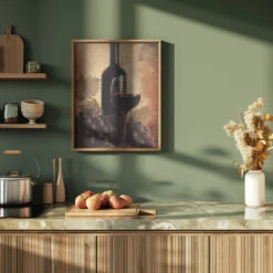 Red Red Wine No 2 - Stretched Canvas, Poster Or Fine Art Print(Red Red Wine No 2 Stretched Canvas Poster Or Fine Art Print) -Heart Wall Art Store pictufy green kitchen ratio 4x5 3007982