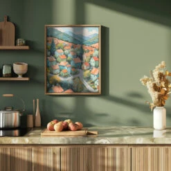 Pastel Village Dream - Stretched Canvas, Poster Or Fine Art Print(Pastel Village Dream Stretched Canvas Poster Or Fine Art Print) 20 Pastel Village Dream - Stretched Canvas, Poster Or Fine Art Print(Pastel Village Dream Stretched Canvas Poster Or Fine Art Print) -Heart Wall Art Store pictufy green kitchen ratio 4x5 3101133