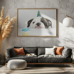 A Little Birthday - Stretched Canvas, Poster Or Fine Art Print(A Little Birthday Stretched Canvas Poster Or Fine Art Print) -Heart Wall Art Store pictufy horizontal dark sofa gray wall ratio 5x7 1108248