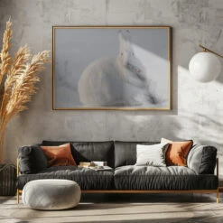 Wild Arctic Hare - Stretched Canvas, Poster Or Fine Art Print(Wild Arctic Hare Stretched Canvas Poster Or Fine Art Print) 21 Wild Arctic Hare - Stretched Canvas, Poster Or Fine Art Print(Wild Arctic Hare Stretched Canvas Poster Or Fine Art Print) -Heart Wall Art Store pictufy horizontal dark sofa gray wall ratio 5x7 1620422