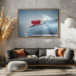 US Classic Car Monterey 1962 Taillight - Stretched Canvas, Poster Or Fine Art Print(Us Classic Car Monterey 1962 Taillight Stretched Canvas Poster Or Fine Art Print) -Heart Wall Art Store pictufy horizontal dark sofa gray wall ratio 5x7 1869663