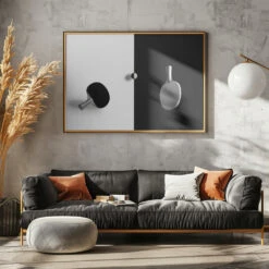 Match Point - Stretched Canvas, Poster Or Fine Art Print(Match Point Stretched Canvas Poster Or Fine Art Print) -Heart Wall Art Store pictufy horizontal dark sofa gray wall ratio 5x7 2034573