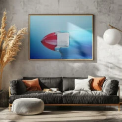 US Classic Car 88 1956 Tail Fin Abstract - Stretched Canvas, Poster Or Fine Art Print(Us Classic Car 88 1956 Tail Fin Abstract Stretched Canvas Poster Or Fine Art Print) -Heart Wall Art Store pictufy horizontal dark sofa gray wall ratio 5x7 2107975