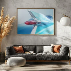 US Classic Car 1959 Sedan Deville - Stretched Canvas, Poster Or Fine Art Print(Us Classic Car 1959 Sedan Deville Stretched Canvas Poster Or Fine Art Print) -Heart Wall Art Store pictufy horizontal dark sofa gray wall ratio 5x7 2121446