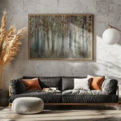 The Dark Forest - Stretched Canvas, Poster Or Fine Art Print(The Dark Forest Stretched Canvas Poster Or Fine Art Print) -Heart Wall Art Store pictufy horizontal dark sofa gray wall ratio 5x7 2349665