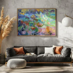 Vibrant Dreamscape - Stretched Canvas, Poster Or Fine Art Print(Vibrant Dreamscape Stretched Canvas Poster Or Fine Art Print 1) -Heart Wall Art Store pictufy horizontal dark sofa gray wall ratio 5x7 2570733