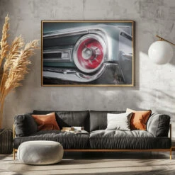 American Classic Car Galaxie 500 1964 Rear - Stretched Canvas, Poster Or Fine Art Print(American Classic Car Galaxie 500 1964 Rear Stretched Canvas Poster Or Fine Art Print) -Heart Wall Art Store pictufy horizontal dark sofa gray wall ratio 5x7 2585642