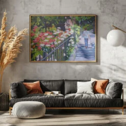 Summer Splendorun Brooklyn - Stretched Canvas, Poster Or Fine Art Print(Summer Splendorun Brooklyn Stretched Canvas Poster Or Fine Art Print) -Heart Wall Art Store pictufy horizontal dark sofa gray wall ratio 5x7 2785950