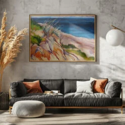 Ballstron Beach - Stretched Canvas, Poster Or Fine Art Print(Ballstron Beach Stretched Canvas Poster Or Fine Art Print) -Heart Wall Art Store pictufy horizontal dark sofa gray wall ratio 5x7 2786431
