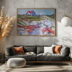 Island Beach State Park - Stretched Canvas, Poster Or Fine Art Print(Island Beach State Park Stretched Canvas Poster Or Fine Art Print) -Heart Wall Art Store pictufy horizontal dark sofa gray wall ratio 5x7 2786470