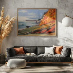 Oregon's Coast - Stretched Canvas, Poster Or Fine Art Print(Oregons Coast Stretched Canvas Poster Or Fine Art Print) -Heart Wall Art Store pictufy horizontal dark sofa gray wall ratio 5x7 2786657