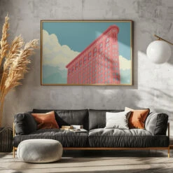 New York Flatiron Building - Stretched Canvas, Poster Or Fine Art Print(New York Flatiron Building Stretched Canvas Poster Or Fine Art Print 1) -Heart Wall Art Store pictufy horizontal dark sofa gray wall ratio 5x7 2844190 60b5bf2c 9344 4be1 9215 c41385456210