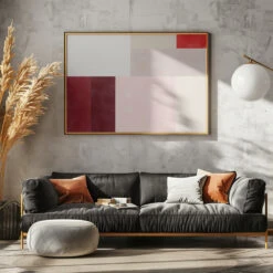 Geometric Grid Of Soft Pastel Colors - Stretched Canvas, Poster Or Fine Art Print(Geometric Grid Of Soft Pastel Colors Stretched Canvas Poster Or Fine Art Print) -Heart Wall Art Store pictufy horizontal dark sofa gray wall ratio 5x7 2861706