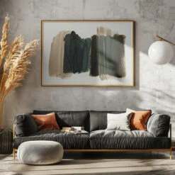 Earthy Brushstrokes - Stretched Canvas, Poster Or Fine Art Print(Earthy Brushstrokes Stretched Canvas Poster Or Fine Art Print) 21 Earthy Brushstrokes - Stretched Canvas, Poster Or Fine Art Print(Earthy Brushstrokes Stretched Canvas Poster Or Fine Art Print) -Heart Wall Art Store pictufy horizontal dark sofa gray wall ratio 5x7 2875172