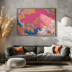 Morning In The Mountains - Stretched Canvas, Poster Or Fine Art Print(Morning In The Mountains Stretched Canvas Poster Or Fine Art Print) -Heart Wall Art Store pictufy horizontal dark sofa gray wall ratio 5x7 2891033