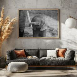 Close - Stretched Canvas, Poster Or Fine Art Print(Close Stretched Canvas Poster Or Fine Art Print) -Heart Wall Art Store pictufy horizontal dark sofa gray wall ratio 5x7 771686