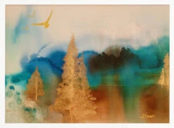 Golden Landscape - Stretched Canvas, Poster Or Fine Art Print(Golden Landscape Stretched Canvas Poster Or Fine Art Print) -Heart Wall Art Store pictufy horizontal white 70x50 2575913