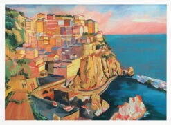 Manarola Italy - Stretched Canvas, Poster Or Fine Art Print(Manarola Italy Stretched Canvas Poster Or Fine Art Print) -Heart Wall Art Store pictufy horizontal white 70x50 2786639
