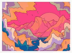 Morning In The Mountains - Stretched Canvas, Poster Or Fine Art Print(Morning In The Mountains Stretched Canvas Poster Or Fine Art Print) -Heart Wall Art Store pictufy horizontal white 70x50 2891033