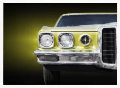 American Classic Car Bonneville 1970 Front - Stretched Canvas, Poster Or Fine Art Print(American Classic Car Bonneville 1970 Front Stretched Canvas Poster Or Fine Art Print) -Heart Wall Art Store pictufy horizontal white 70x50 2897494