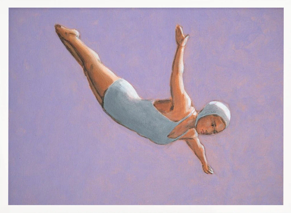 Lavender Diver - Stretched Canvas, Poster Or Fine Art Print(Lavender Diver Stretched Canvas Poster Or Fine Art Print) 4 Lavender Diver - Stretched Canvas, Poster Or Fine Art Print(Lavender Diver Stretched Canvas Poster Or Fine Art Print) - Image 4