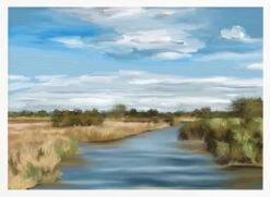 River Of Reeds, Botswana - Stretched Canvas, Poster Or Fine Art Print(River Of Reeds Botswana Stretched Canvas Poster Or Fine Art Print) -Heart Wall Art Store pictufy horizontal white 70x50 2942454