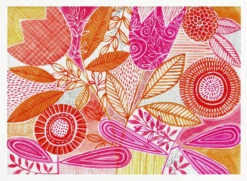 Layered Botanical Watercolour - Stretched Canvas, Poster Or Fine Art Print(Layered Botanical Watercolour Stretched Canvas Poster Or Fine Art Print 2) -Heart Wall Art Store pictufy horizontal white 70x50 3148646