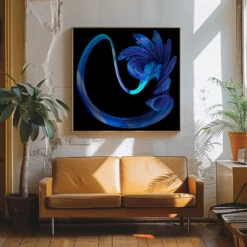 The Blues - Square Stretched Canvas, Poster Or Fine Art Print(The Blues Square Stretched Canvas Poster Or Fine Art Print 1) -Heart Wall Art Store pictufy interior 70s sofa ratio 1x1 2412100