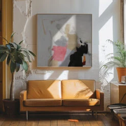 Action Painting III - Square Stretched Canvas, Poster Or Fine Art Print(Action Painting Iii Square Stretched Canvas Poster Or Fine Art Print) -Heart Wall Art Store pictufy interior 70s sofa ratio 1x1 2617391