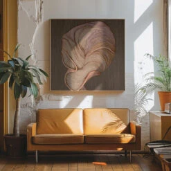 Flora II - Square Stretched Canvas, Poster Or Fine Art Print(Flora Ii Square Stretched Canvas Poster Or Fine Art Print) -Heart Wall Art Store pictufy interior 70s sofa ratio 1x1 2697412