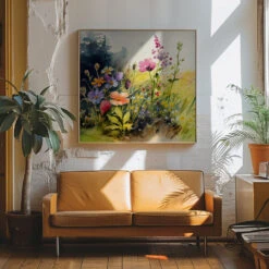 Idyllic Meadow (4) - Square Stretched Canvas, Poster Or Fine Art Print(Idyllic Meadow 4 Square Stretched Canvas Poster Or Fine Art Print) 23 Idyllic Meadow (4) - Square Stretched Canvas, Poster Or Fine Art Print(Idyllic Meadow 4 Square Stretched Canvas Poster Or Fine Art Print) -Heart Wall Art Store pictufy interior 70s sofa ratio 1x1 2778923