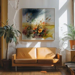 Meadow Nature Art (7) - Square Stretched Canvas, Poster Or Fine Art Print(Meadow Nature Art 7 Square Stretched Canvas Poster Or Fine Art Print) -Heart Wall Art Store pictufy interior 70s sofa ratio 1x1 2778940