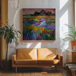 Carolina March - Square Stretched Canvas, Poster Or Fine Art Print(Carolina March Square Stretched Canvas Poster Or Fine Art Print) -Heart Wall Art Store pictufy interior 70s sofa ratio 1x1 2786592