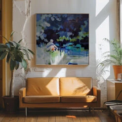 Gone Fishin - Square Stretched Canvas, Poster Or Fine Art Print(Gone Fishin Square Stretched Canvas Poster Or Fine Art Print) -Heart Wall Art Store pictufy interior 70s sofa ratio 1x1 2787345