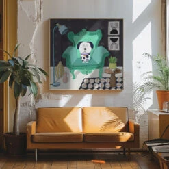 Funny Dog Sitting In A Trendy Interior By Carla Daly - Square Stretched Canvas, Poster Or Fine Art Print(Funny Dog Sitting In A Trendy Interior By Carla Daly Square Stretched Canvas Poster Or Fine Art Print) 23 Funny Dog Sitting In A Trendy Interior By Carla Daly - Square Stretched Canvas, Poster Or Fine Art Print(Funny Dog Sitting In A Trendy Interior By Carla Daly Square Stretched Canvas Poster Or Fine Art Print) -Heart Wall Art Store pictufy interior 70s sofa ratio 1x1 2889222