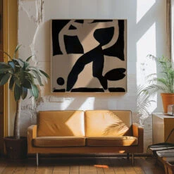 Goddance - Square Stretched Canvas, Poster Or Fine Art Print(Goddance Square Stretched Canvas Poster Or Fine Art Print) -Heart Wall Art Store pictufy interior 70s sofa ratio 1x1 2997375