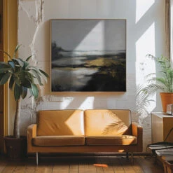 Nature Inspired Landscape - Square Stretched Canvas, Poster Or Fine Art Print(Nature Inspired Landscape Square Stretched Canvas Poster Or Fine Art Print) -Heart Wall Art Store pictufy interior 70s sofa ratio 1x1 3124871