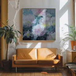 Delicate Pink And White Blossoms - Square Stretched Canvas, Poster Or Fine Art Print(Delicate Pink And White Blossoms Square Stretched Canvas Poster Or Fine Art Print) -Heart Wall Art Store pictufy interior 70s sofa ratio 1x1 3135906