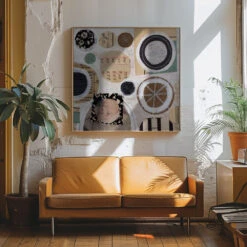 Whimsical Circles - Square Stretched Canvas, Poster Or Fine Art Print(Whimsical Circles Square Stretched Canvas Poster Or Fine Art Print) 23 Whimsical Circles - Square Stretched Canvas, Poster Or Fine Art Print(Whimsical Circles Square Stretched Canvas Poster Or Fine Art Print) -Heart Wall Art Store pictufy interior 70s sofa ratio 1x1 3144178