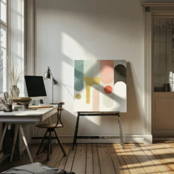 Runde Shapes Kopie - Square Stretched Canvas, Poster Or Fine Art Print(Runde Shapes Kopie Square Stretched Canvas Poster Or Fine Art Print) -Heart Wall Art Store pictufy interior artist studio ratio 1x1 2552788